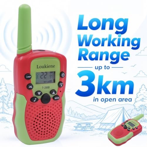 LOUKIENE - LOUKIENE Walkie Talkies for Kids 22 Channels 2 Way Radio Toy