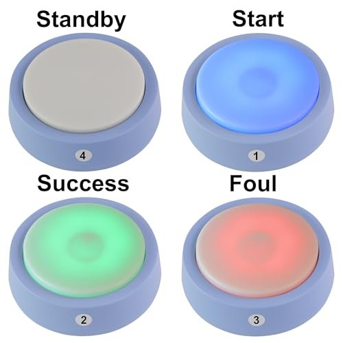 LOUKIENE - LOUKIENE Wireless Quiz Answer Game Buzzer System Gameplay 262ft for Game Show Family Game Nights Debate Contests in Companies Offices School Contest Classroom Trivia Nights (10 Buttons Set)